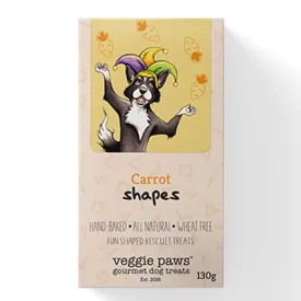 Veggie Paws Gourmet Dog Treats Shapes 130g - Carrot